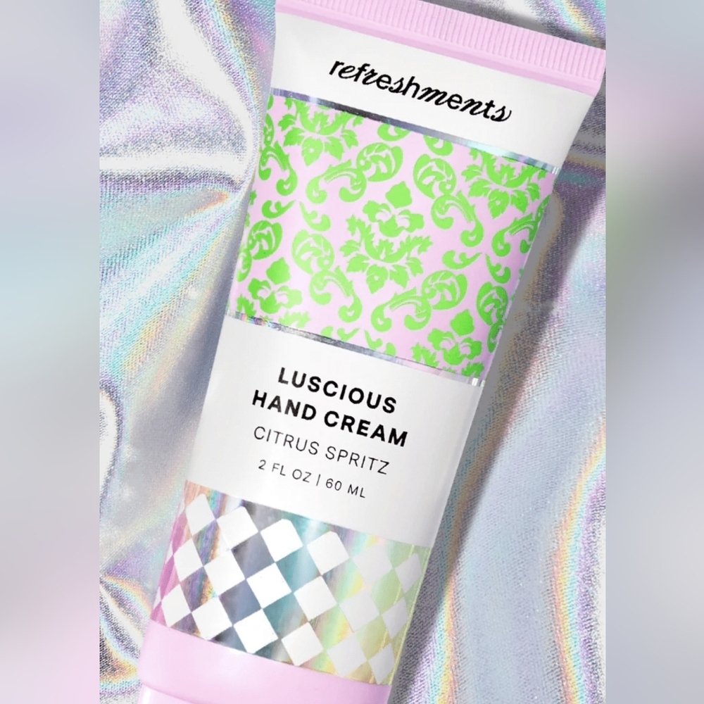 Refreshments Luscious Hand Cream - Pink & Lime Green
